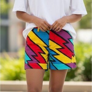 Loudmouth thunderbolt Print golf Shorts size 6